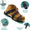 DUCHIFAD Lawn Aerator Shoes, Metal Spike Sandals for Aerating Lawn Soil, One-Size-Fits-All, Pre-Assembled Grass Aerator Tools for Yard Lawn - Green