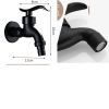 Black Mop Pool Faucet Kitchen Faucet Wall Mounted Brass Single Cold Water Tap Laundry Bathroom Garden - Default