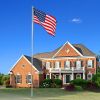 20ft Sectional Al Flag Pole w/US Flag Ball - as picture