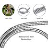 304 Stainless Steel Garden Water Hose Pipe 25/50/75/100FT Flexible Lightweight - 25ft