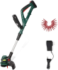 Cordless String Trimmer/Edger, 10" Electric Garden Weed Eater with 20V/2.0 AH Battery and Charge - KM3618