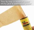 16 INSECT BUG FLY GLUE PAPER CATCHER TRAP RIBBON TAPE STRIP STICKY FLIES ROLLS - Sticky Trap