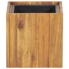 Garden Raised Bed Pot 9.6"x9.6"x9.8" Solid Acacia Wood - Brown