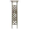 Pergola with Gate 45.7"x15.7"x80.3" Gray Solid Firwood - Grey