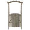 Pergola with Gate 45.7"x15.7"x80.3" Gray Solid Firwood - Grey