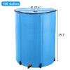 100 Gallon Folding Rain Barrel Water Collector Blue - as picture