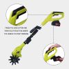 Bosonshop 20V Cordless Electric Garden Tiller/Cultivator Height Adjustable with 2.0 Ah Lithium Battery and Charger -Chartreuse - KM3621