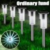 Solar Outdoor Lights New Garden Lamps Powered Waterproof Landscape Path for Yard Backyard Lawn Patio Decorative LED Lighting - White