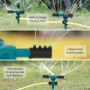 2 Packs 360 Degree Rotatable Lawn Garden Sprinkler Sprayer Adjustable Sprinkler - Green