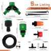 1 Set DIY Garden Drip Irrigation Hoses; Garden Watering System For Adjusting The Amount Of Drip Irrigation Spray; Saving Water And Time - 15m Suit