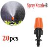 20pcs Adjustable Garden Drip Irrigation Misting Nozzles Micro Sprinkler Head Atomizer Irrigation Drippers - Spray Nozzle-F