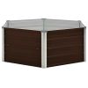 Raised Garden Bed Brown 50.8"x50.8"x18.1" Galvanized Steel - Brown