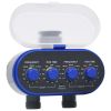 Double Outlet Water Timer with Ball Valves - Blue