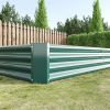 Raised Garden Bed Kit - Metal Raised Bed Garden7.6x3.7x0.98ft for Flower Planters;  Vegetables Herb Black - Green