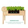 Wooden Raised Vegetable Garden Bed Elevated Grow Vegetable Planter - natural