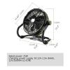 12V Camping Fan With LED Lights Exterior Large Cooling Desk Fans With 5200Ah Battery For Tourism Emergency Outages  (only pick up) - black