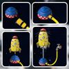 Rocket Sprinkler Sprinkler Spinning Flying Children's Outdoor Water Playing Toy Fun Interaction In Garden Lawn Watering Toys - Yellow