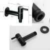 Black Modern Style Wall Mounted Basin Tap Washing Machine Faucet Kitchen Faucet Brass Single Cold Water Tap G 3/4" - Default