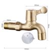 Antique Lengthen Mop Pool Faucet Kitchen Faucet Wall Mounted Brass Single Cold Water Tap Laundry Bathroom Garden - Default