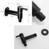 Black Washing Machine Faucet Modern Style Kitchen Faucet Wall Mounted Basin Tap Brass Single Cold Water Tap G 1/2" - Default