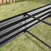 Raised Garden Bed Kit - Metal Raised Bed Garden7.6x3.7x0.98ft for Flower Planters;  Vegetables Herb Black - Black