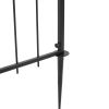 Flat Roof Wrought Iron Arches Plant Climbing Frame - Black