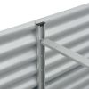 Garden Raised Bed 126"x31.5"x17.3" Galvanized Steel Silver - Silver