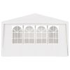 Professional Party Tent with Side Walls 13.1'x19.7' White 0.3 oz/ftÂ² - White