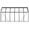 Greenhouse with Base Frame Anthracite Aluminum 75.7 ftÂ² - Anthracite