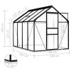 Greenhouse with Base Frame Anthracite Aluminum 51.1 ftÂ² - Anthracite