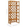 Plant Stand with Trellis Orange 23.6"x11.8"x55.1" Solid Firwood - Orange