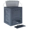 Garden Composters 2 pcs Gray 23.6"x23.6"x28.7" 137.4 gal - Grey