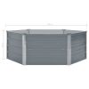 Raised Garden Bed 50.8"x50.8"x18.1" Galvanized Steel Gray - Grey