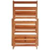 3-Tier Plant Stand 19.7"x24.8"x31.5" Solid Acacia Wood - Brown