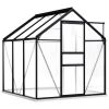 Greenhouse with Base Frame Anthracite Aluminum 38.9 ftÂ² - Anthracite