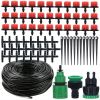 1pc Automatic Micro Drip Irrigation Watering System Kit Hose Home Garden & Adjustable Drippers Greenhouses Potted Grows - 50pcs Red Dripper