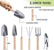 Bosonshop 9 PCS Garden Tools Set Ergonomic Wooden Handle Sturdy Stool with Detachable Tool Kit Perfect for Different Kinds of Gardening - 1