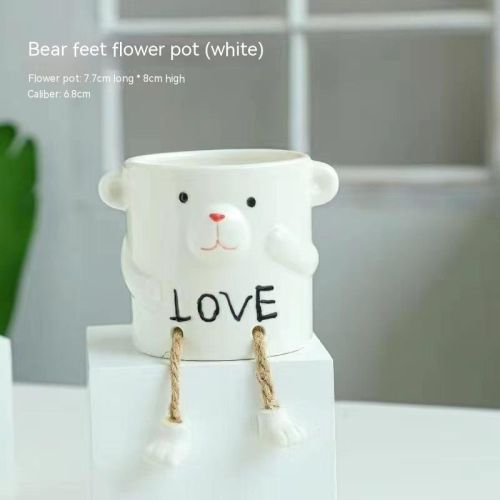 Ceramic Hanging Foot Flowerpot Succulent Plant