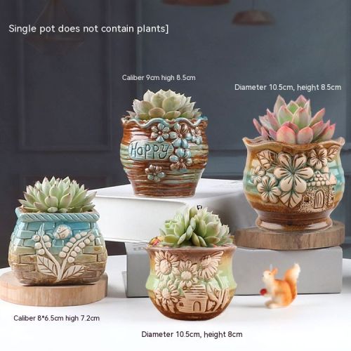 Succulent Bonsai Braised Purple Sand Simple Small Flower Pot