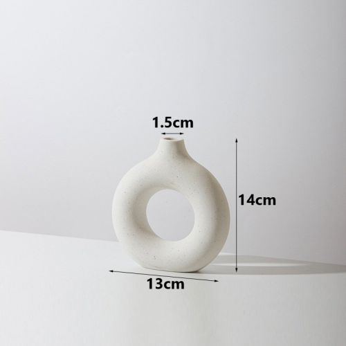 Donut Plain Burned Ceramic Vase Ins Wind