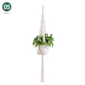 Handmade Woven Flower Pot Net Pocket Hanging Gardening (Option: Style 5 Rhombus 115cm)