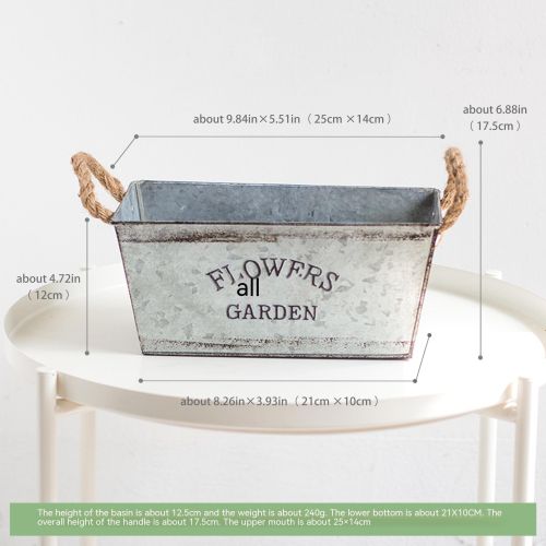 Iron Sheet Flower Bucket Handicraft Decoration