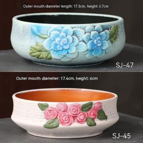 Ceramic Large Diameter Succulent Flowerpot (Option: 24style-Ceramic)