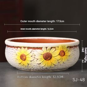 Ceramic Large Diameter Succulent Flowerpot (Option: 23style-Ceramic)