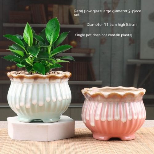 Succulent Small Flower Pot Stoneware Breathable Purple Sand Absorbent Basin Succulent Small Flower Pot Stoneware Breathable Purple Sand Absorbent Basin