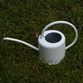 Watering Iron Sheet Watering Pot Gardening Garden Greening Vegetable Garden Large Capacity Kettle (Color: White)
