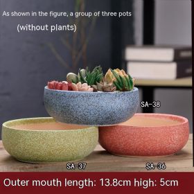 Ceramic Large Diameter Succulent Flowerpot (Option: 8style-Ceramic)