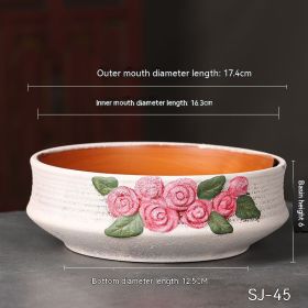 Ceramic Large Diameter Succulent Flowerpot (Option: 20style-Ceramic)