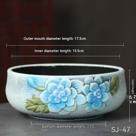 Ceramic Large Diameter Succulent Flowerpot (Option: 22style-Ceramic)