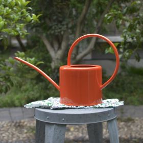 Watering Iron Sheet Watering Pot Gardening Garden Greening Vegetable Garden Large Capacity Kettle (Color: Orange)
